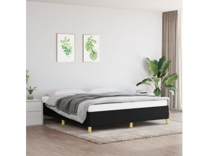 vidaXL Rám na boxspring posteľ čierny 160x200 cm látka
