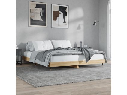 vidaXL Posteľný rám dub sonoma 120x200 cm kompozitné drevo