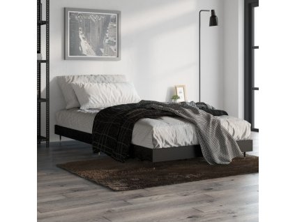 vidaXL Posteľný rám čierny 90x200 cm kompozitné drevo