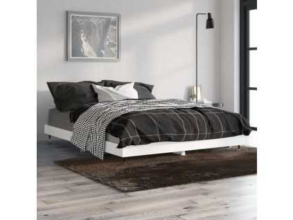 vidaXL Posteľný rám biely 140x190 cm kompozitné drevo
