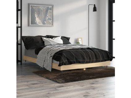 vidaXL Posteľný rám dub sonoma 120x190 cm kompozitné drevo