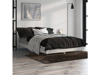 vidaXL Posteľný rám betónový sivý 120x190 cm borovicový masív