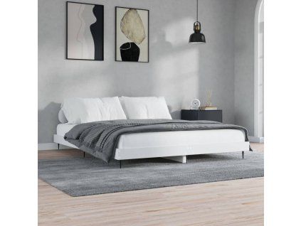 vidaXL Posteľný rám biely 150x200 cm kompozitné drevo