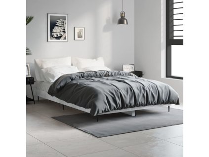 vidaXL Posteľný rám betónový sivý 120x190 cm borovicový masív