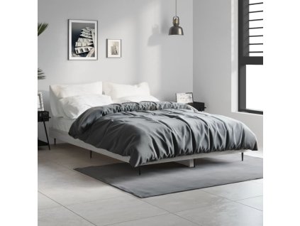 vidaXL Posteľný rám sivý dub sonoma 120x190 cm borovicový masív