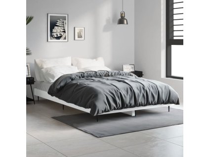 vidaXL Posteľný rám biely 120x190 cm kompozitné drevo