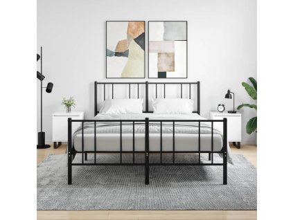 vidaXL Nočné skrinky 2 ks vysoký lesk biele 40x30x50 cm kompoz. drevo