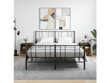 vidaXL Nočné stolíky 2 ks dymový dub 40x35x47,5 cm kompozitné drevo