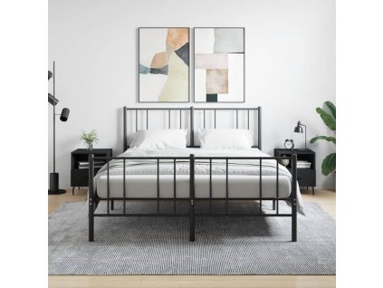 vidaXL Nočné stolíky 2 ks čierne 40x35x47,5 cm kompozitné drevo