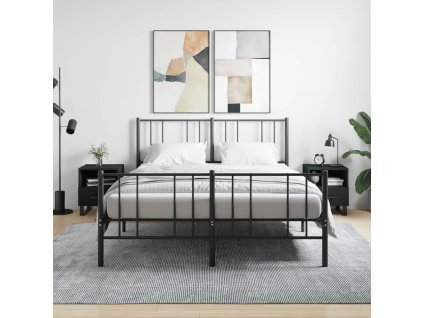 vidaXL Nočné stolíky 2 ks čierne 40x35x47,5 cm kompozitné drevo