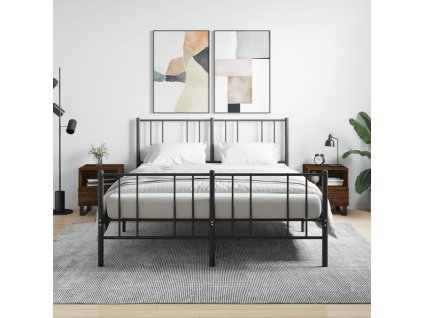 vidaXL Nočné stolíky 2 ks hnedý dub 40x35x47,5 cm kompozitné drevo