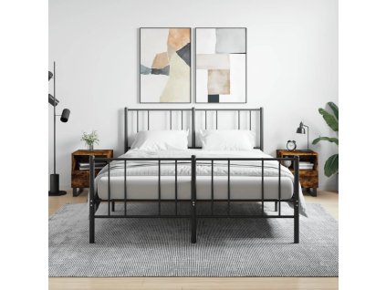 vidaXL Nočné stolíky 2 ks dymový dub 40x35x47,5 cm kompozitné drevo