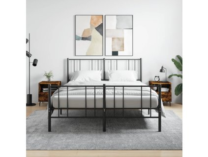 vidaXL Nočné stolíky 2 ks dymový dub 40x35x47,5 cm kompozitné drevo