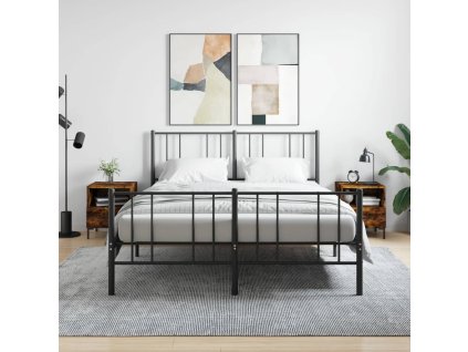 vidaXL Nočné stolíky 2 ks dymový dub 40x35x47,5 cm kompozitné drevo