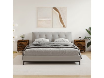 vidaXL Nočné stolíky 2 ks dymový dub 40x35x50 cm kompozitné drevo