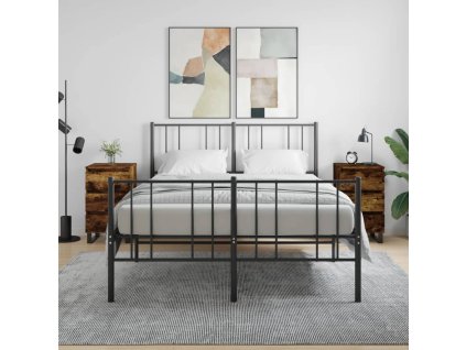 vidaXL Nočné stolíky 2 ks dymový dub 40x35x69 cm kompozitné drevo