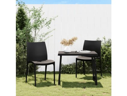 vidaXL Záhradné stoličky 2 ks antracitové 50x46x80 polypropylén