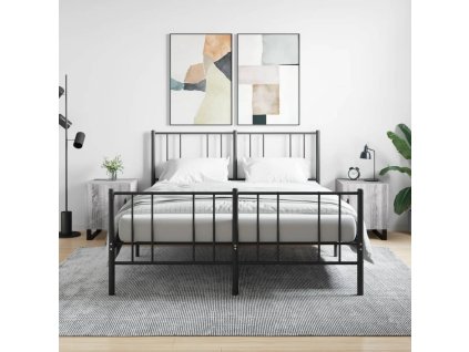 vidaXL Nočné stolíky 2 ks sivý dub sonoma 40x40x50 cm kompozitné drevo