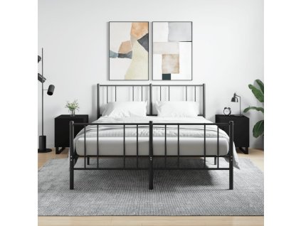 vidaXL Nočné stolíky 2 ks čierne 40x40x50 cm kompozitné drevo