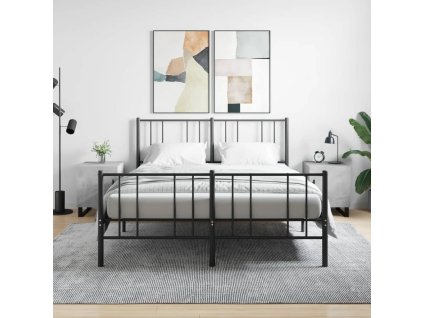 vidaXL Nočné stolíky 2 ks betónovo sivé 40x40x50 cm kompozitné drevo