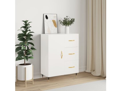 vidaXL Komoda biela 69,5x34x90 cm kompozitné drevo