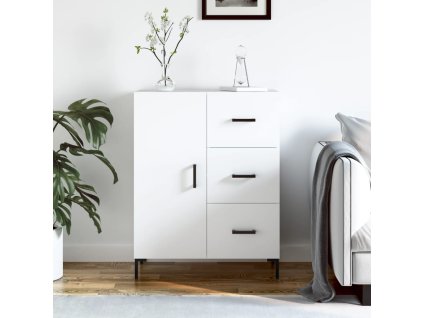 vidaXL Komoda biela 69,5x34x90 cm kompozitné drevo