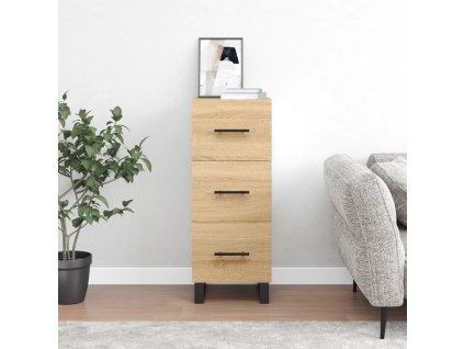 vidaXL Komoda dub sonoma 34,5x34x90 cm spracované drevo