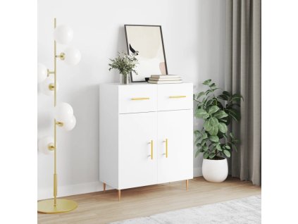 vidaXL Komoda biela 69,5x34x90 cm kompozitné drevo