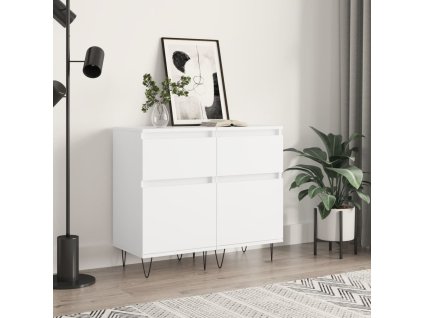 vidaXL Komody 2 ks biele 40x35x70 cm kompozitné drevo