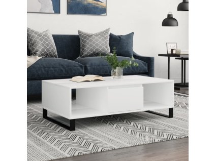 vidaXL Konferenčný stolík biely 104x60x35 cm kompozitné drevo