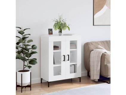 vidaXL Komoda biela 69,5x34x90 cm kompozitné drevo