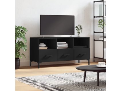 vidaXL TV stolík čierny 102x36x50 cm kompozitné drevo