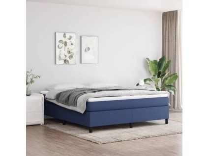 vidaXL Rám na boxspring posteľ modrý 160x200 cm látka