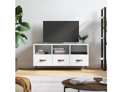 vidaXL TV stolík biely 102x36x50 cm kompozitné drevo