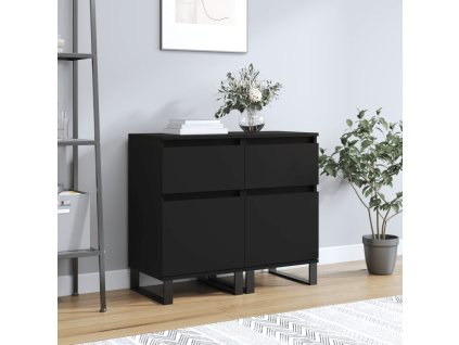 vidaXL Komody 2 ks čierne 40x35x70 cm kompozitné drevo