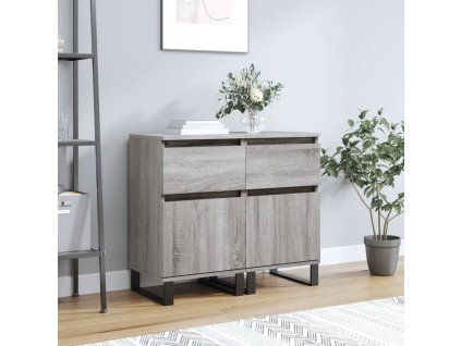 vidaXL Komody 2 ks sivý dub sonoma 40x35x70 cm kompozitné drevo