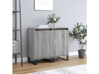 vidaXL Komody 2 ks sivý dub sonoma 40x35x70 cm kompozitné drevo
