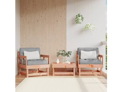 vidaXL Záhradné stoličky s vankúšmi 2 ks čierne masívny douglas