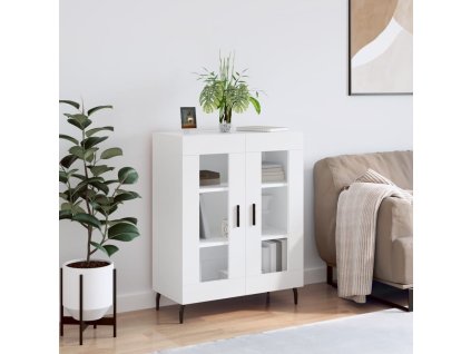 vidaXL Komoda biela 69,5x34x90 cm kompozitné drevo