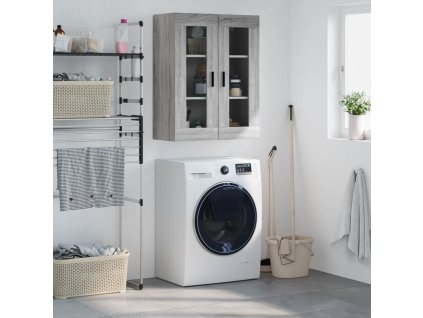 vidaXL Nástenná skrinka sivý dub sonoma 69,5x34x90 cm