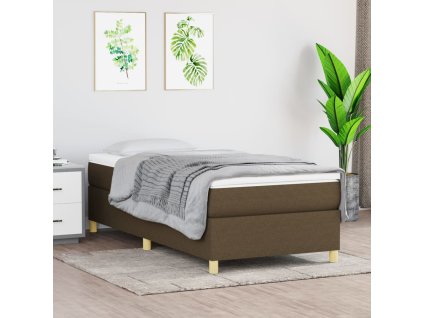 vidaXL Rám na boxspring posteľ tmavohnedý látka 140x190 cm