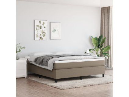 vidaXL Rám na boxspring posteľ sivohnedý 180x200 cm látka