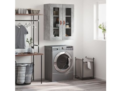 vidaXL Nástenná skrinka betónová sivá 69,5x34x90 cm