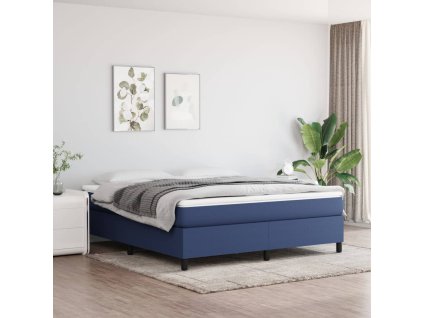 vidaXL Rám na boxspring posteľ modrý 180x200 cm látka
