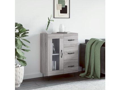 vidaXL Komoda sivý dub sonoma 69,5x34x90 cm kompozitné drevo