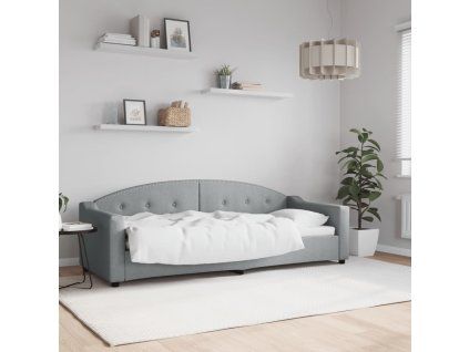 vidaXL Posteľný rám bledosivý 80x200 cm látka