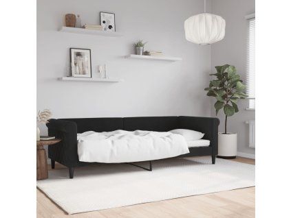 vidaXL Denná posteľ čierna 80x200 cm zamat