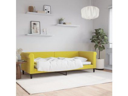 vidaXL Denná posteľ žltá 80x200 cm zamat