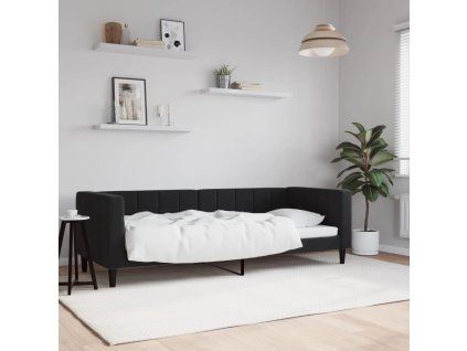 vidaXL Denná posteľ čierna 80x200 cm zamat
