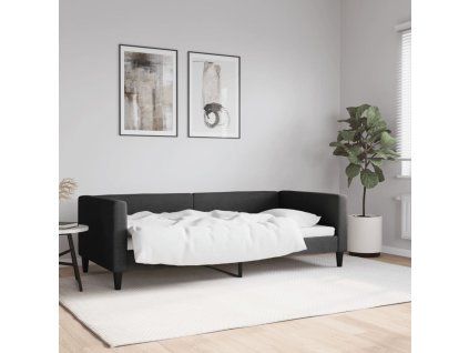 vidaXL Denná posteľ čierna 90x190 cm látka